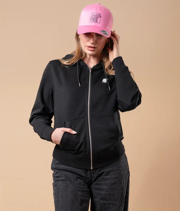 Bio Hoodie ONEBEAR (Logo) mit Reissverschluss – Bild 3