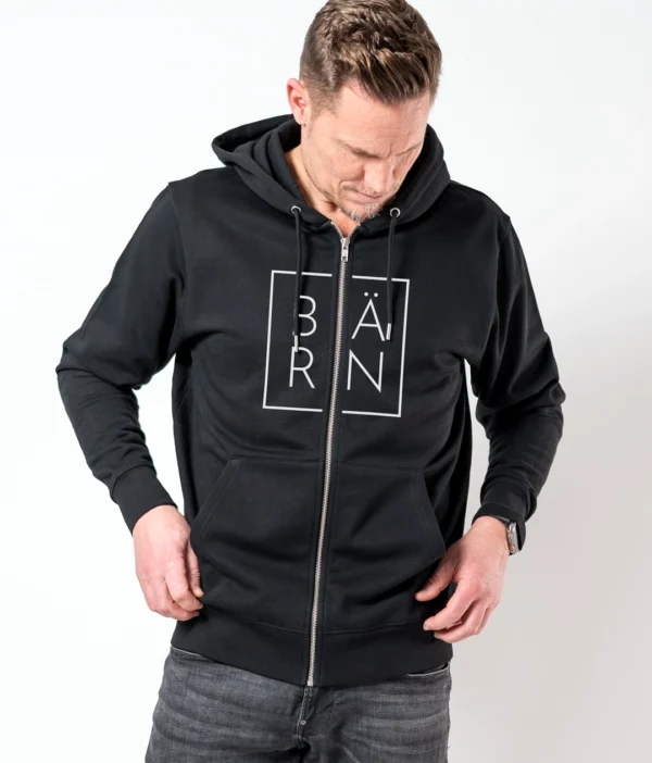 Bio Hoodie BÄRN mit Reissverschluss – Bild 2