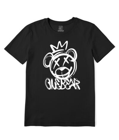 Bio T-Shirt crown BEAR (Head) - XL, Schwarz