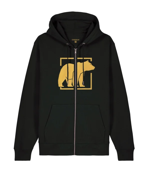 Bio Hoodie ONEBEAR (Gold) mit Reissverschluss