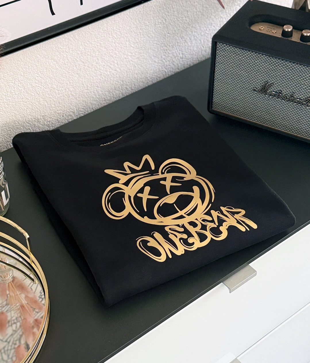 Bio Hoodie crown BEAR (Gold) – Bild 3